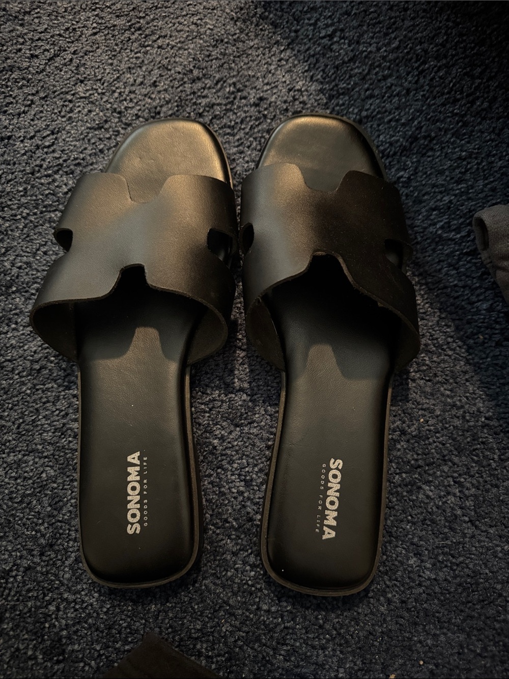 Sonoma Black Women's Slide Sandals with Cutout Strap